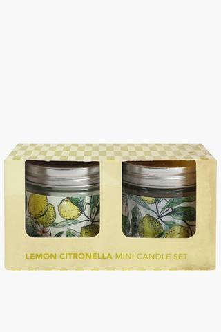 2 Pack Citronella Tin Candles, 230g