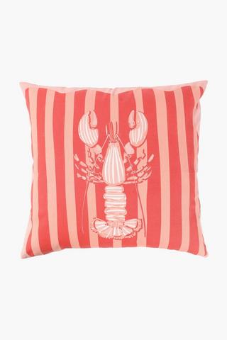 Printed Lobster Scatter Cushion, 50x50cm