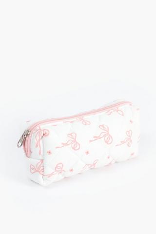 Quilted Bow Pencil Case