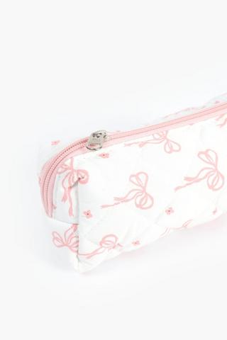Quilted Bow Pencil Case
