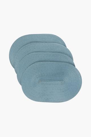 4 Pack Oval Plastic Placemats