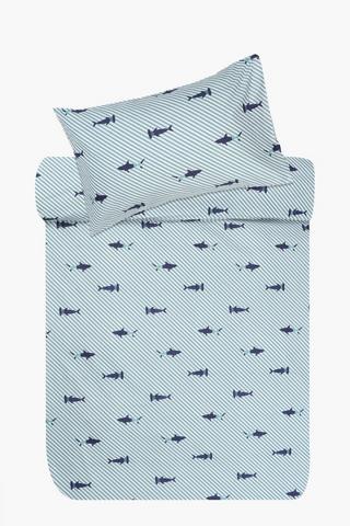 Soft Touch Campana Sharks Reversible Duvet Cover Set