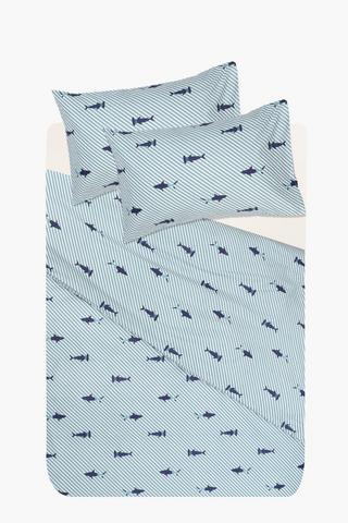 Soft Touch Campana Sharks Reversible Duvet Cover Set