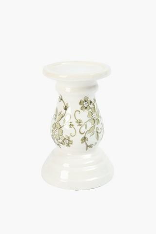 Delft Pillar Candle Holder, 10x20cm