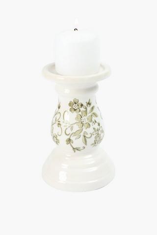 Delft Pillar Candle Holder, 10x20cm