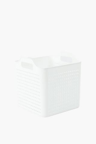 26l Plastic Checkered Tote Basket