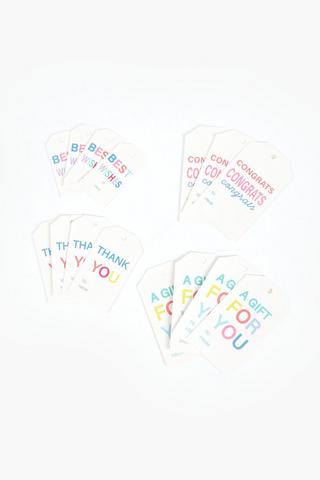15 Pack Colourful Tag Set