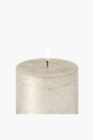 Champagne Pillar Candle, 10x10cm