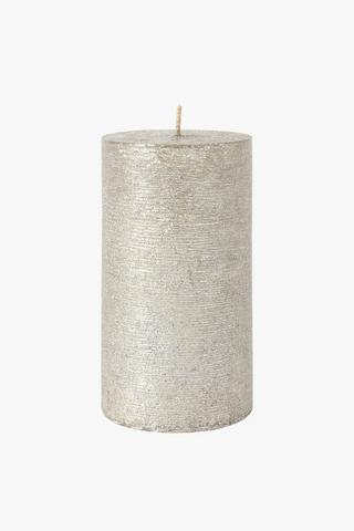 Champagne Pillar Candle, 7.5x14