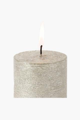 Champagne Pillar Candle, 7.5x14