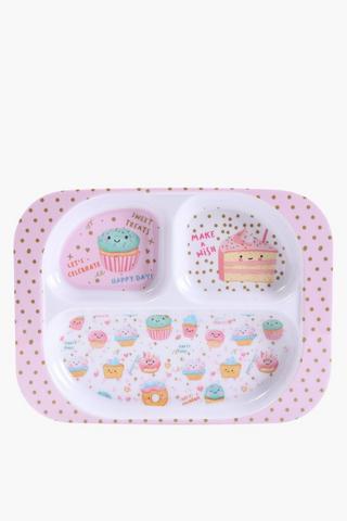 Melamine 3 Division Nohle Cupcakes Server
