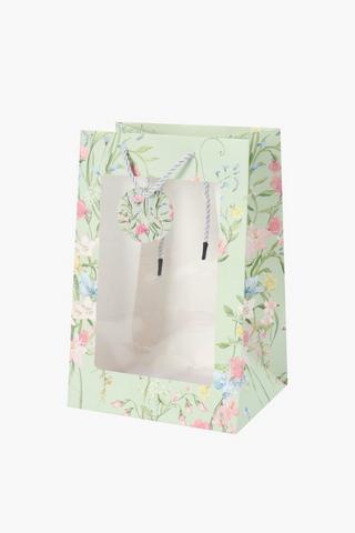 Victoris Floral Window Gift Bag Medium
