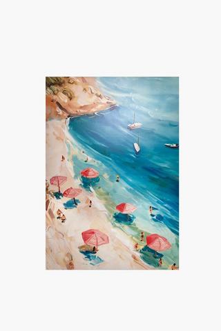 Printed Beach Setting Canvas, 70x100cm - Onesize