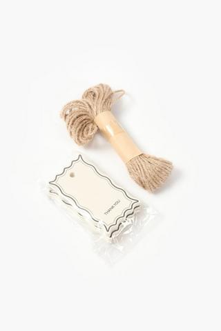 50 Tag And Rope Thank You Cards