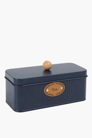 Ribbed Galvanised Tea Box