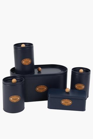 Ribbed Galvanised Tea Box