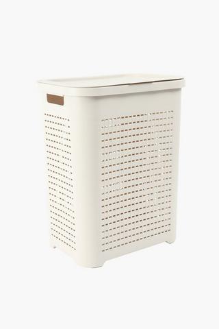 52l Plastic Checkered Laundry Basket