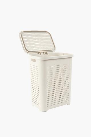 52l Plastic Checkered Laundry Basket