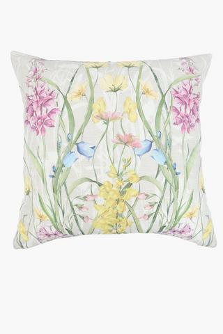 Printed Victoria Floral Scatter Cushion, 50x50cm