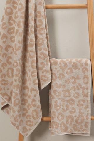 Cotton Jacquard Leopard Print Hand Towel