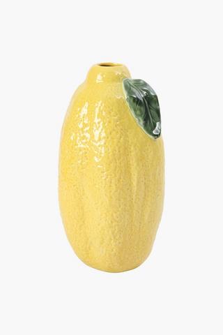 Lemon Leaf Ceramic Vase, 30cm