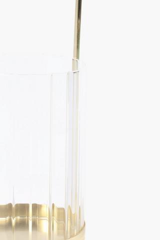 Neo Fluted Glass Hurricane, 13x28cm