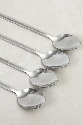 4 Pack Slimline Stainless Steel Teaspoons