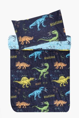 Soft Touch Addo Bright Dino Reversible Comforter Set