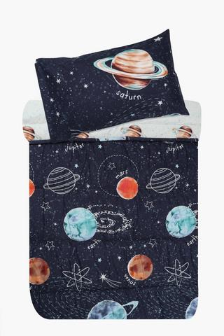 Soft Touch Glow Maclear Space Reversible Comforter Set