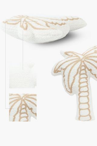 Textured Boucle Palm Shaped Cushion