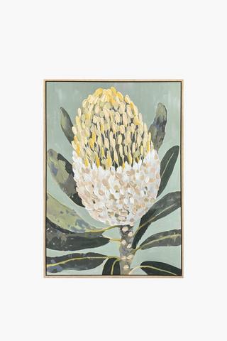 Hand Painted Banksia Flower Canvas, 70x100cm