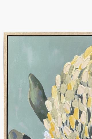 Hand Painted Banksia Flower Canvas, 70x100cm