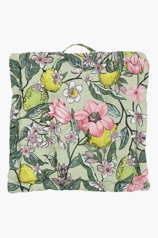 Printed Cala Floral Chairpad, 50x50x10cm