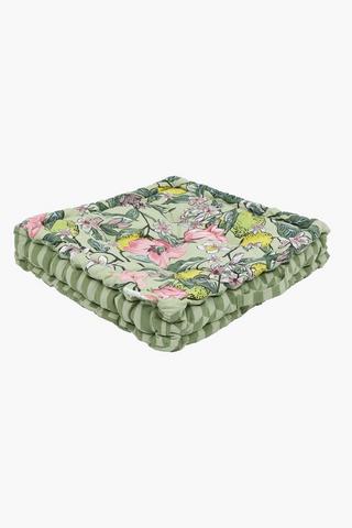 Printed Cala Floral Chairpad, 50x50x10cm