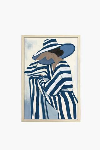 Framed Lady Canvas, 40x60cm