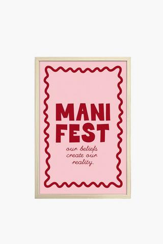 Framed Manifest Canvas, 40x60cm