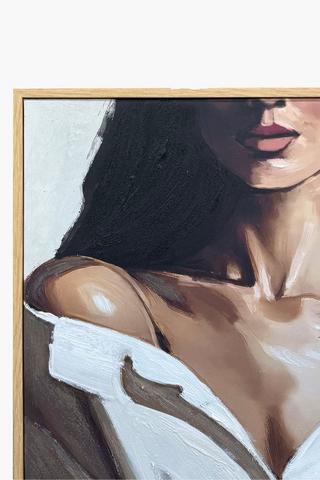 Hand Painted Lady Canvas, 50x70cm