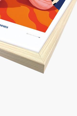 Framed Contemp Lady Canvas, 40x60cm