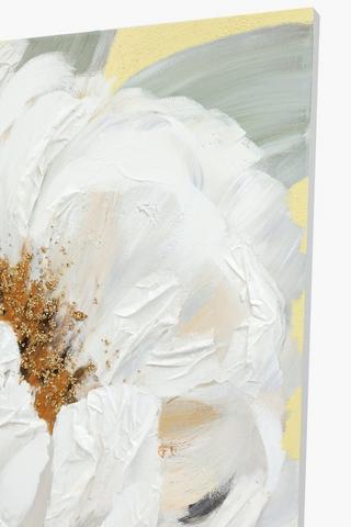 Hand Painted Magnolia Canvas, 100x100cm