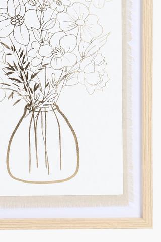 Linen Flower Wall Art, 40x60cm