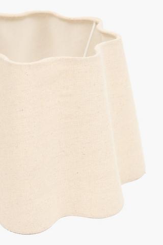 Tapered Scallop Lamp Shade, 28x18cm