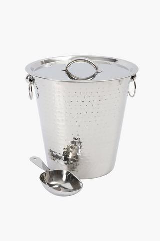 Hammered Metal Ice Bucket