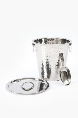 Hammered Metal Ice Bucket