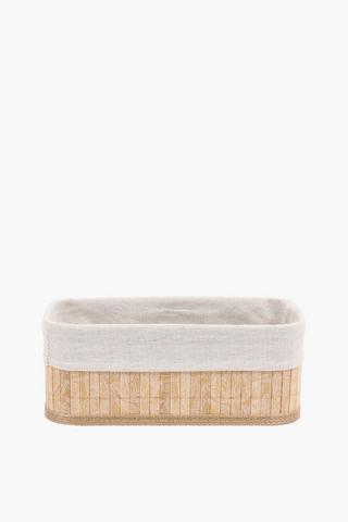 Printed Floral Bamboo Utility Basket Medium