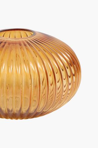 Ribbed Pod Belly Vase, 24.5x15cm