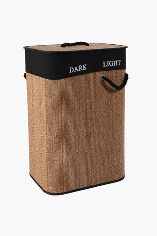Split Bamboo Laundry Basket