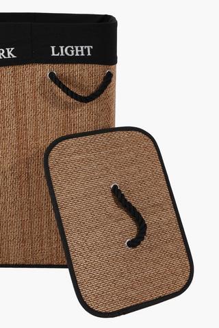 Split Bamboo Laundry Basket