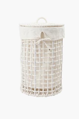 Rope Criss Cross Laundry Basket, 38x55cm