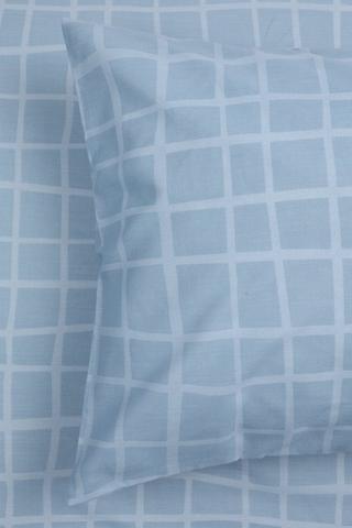 2 Pack Polycotton Check Reversible Pillowcase