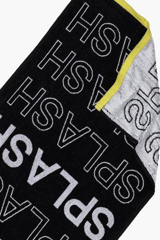 2 Pack Cotton Script Beach Towels, 70x130cm